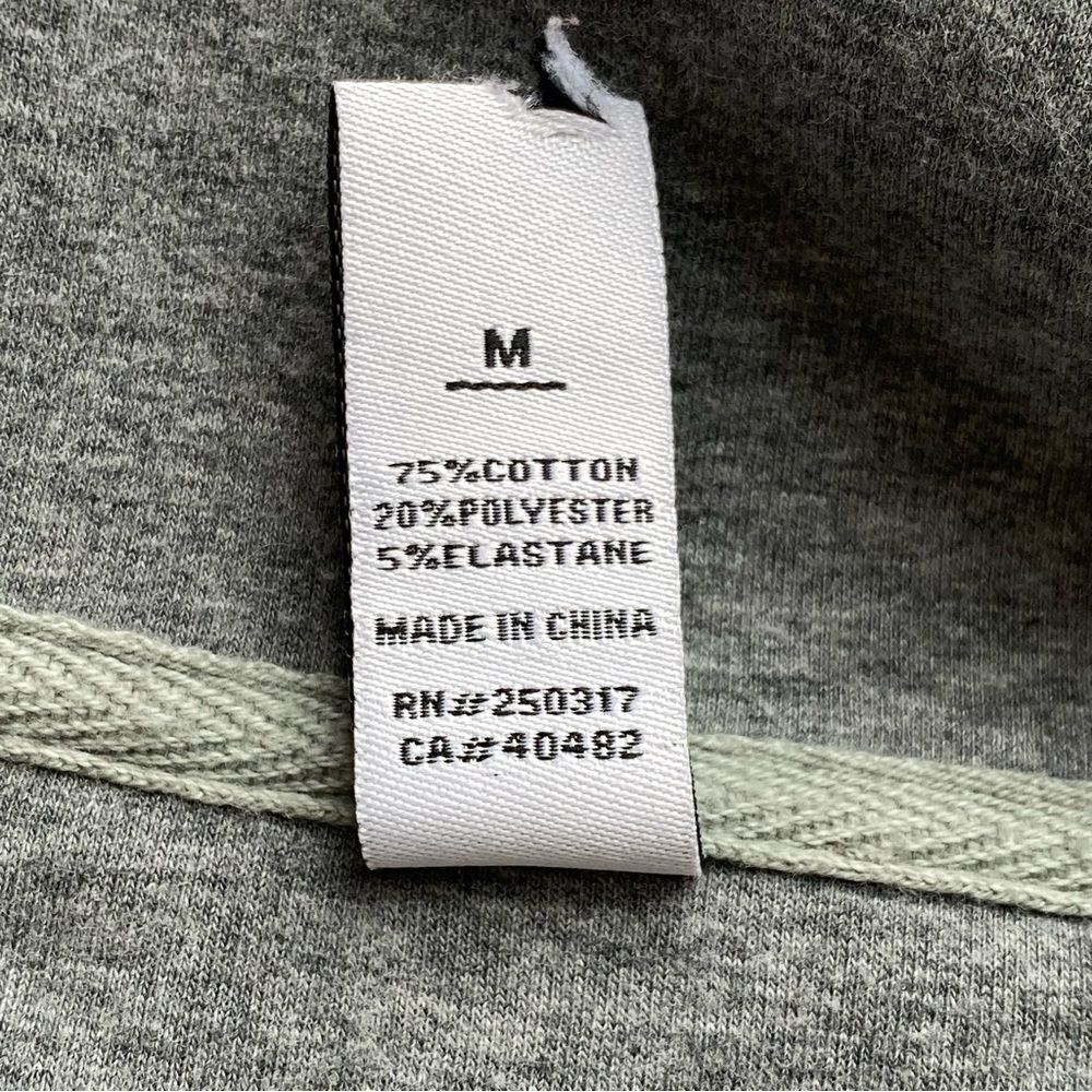 Varley Heathered Cloud Earl Boxy Moto Comfy Sweatshirt Bomber Jacket Size Medium - Picture 13 of 16